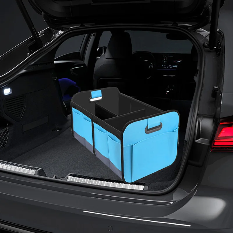 

Trunk Organizer For Car Cars Storage Collapsible Foldable And Waterproof Trunks Multi-Compartment Cars Organizers With Handles