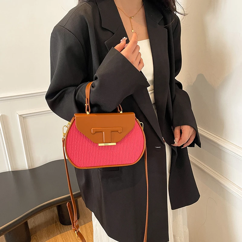 Bolso cruzado minimalista Vintage de cuero para mujer, bolso de diseñador, bolso de viaje de Color sólido de lujo, gran capacidad