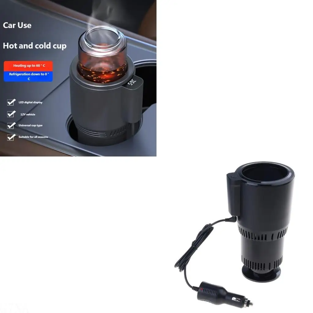 G7NA Car Cup Coolers And Warmer With Temperature Display Refrigerator For 12V Vehicle