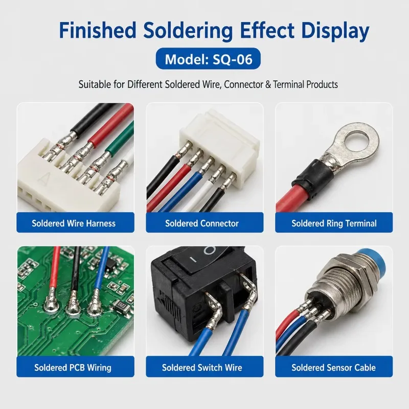SQ-06 Semi-Automatic Soldering Machine PLC Control 600C High Temp LED Strip Connector Sensor Wire Factory Price