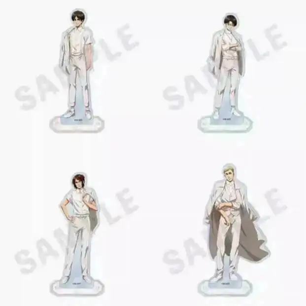 

2026 аниме акриловая модель тарелка косплей декор для рабочего стола атака на Титанов чистый белый костюм Эрен Йегер Микаса Акерман фигурка-подставка
