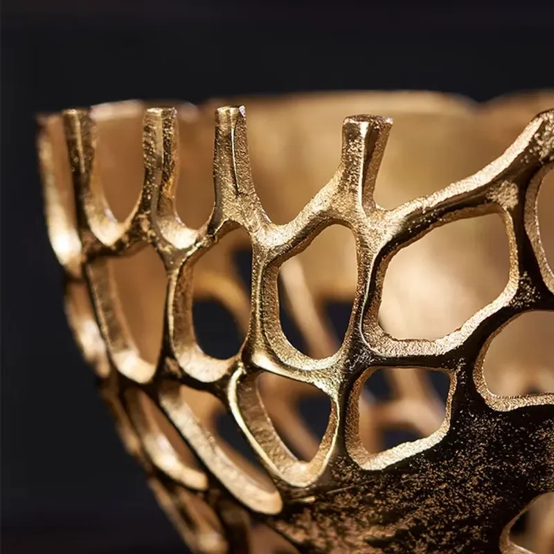 Wholesale Golden Bowl Decor Home Decor Accent Piece for Dining Table & Shelf Display