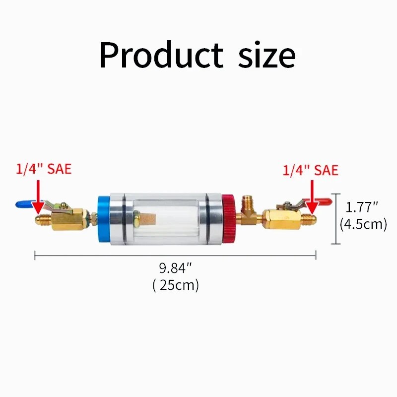 Automotive Air Conditioning Refrigeration Oil Filling Analysis Tool Refrigeration Oil Replacement Tool Refrigerant Oil Filter
