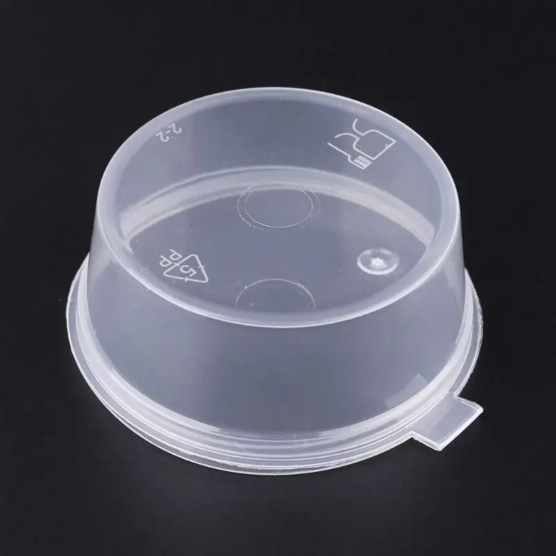 10pcs Disposable Clear Plastic Sauce Chutney Cups Storage Container Box Wi