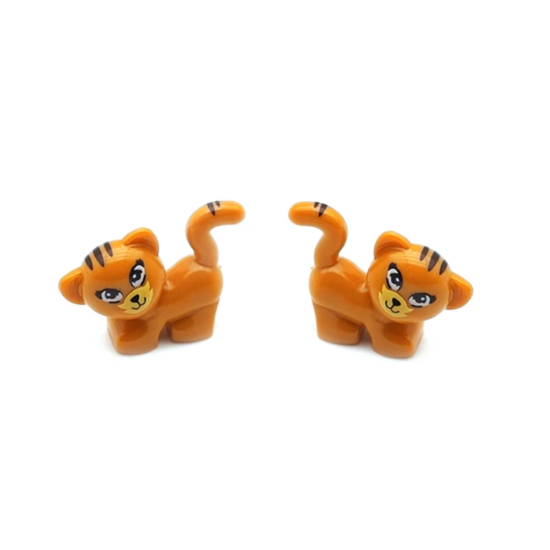MOC Bausteine Haustiere Husky Weiß Kätzchen Welpen Bulldogge Zoo Haustier Bausteine Szene Dekoration Requisiten kinder DIY Spielzeug geschenk – Detail 6
