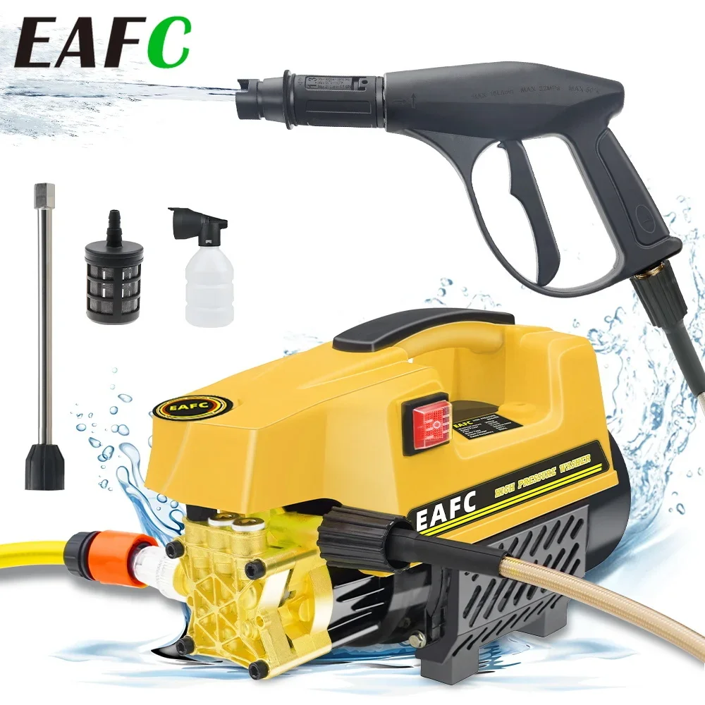 

EAFC 1000W 200BAR High Pressure Washer Household CleanerWater Pressure Machine Water Gun Cleaning for Cars AC Units Home Windows