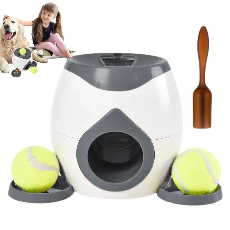 Dog Tennis Launcher Automatic Pet Dogs Chase Toy Mini Tennis Throwing Pinball Machine Fun Interactive Throw Rechargable Catapult