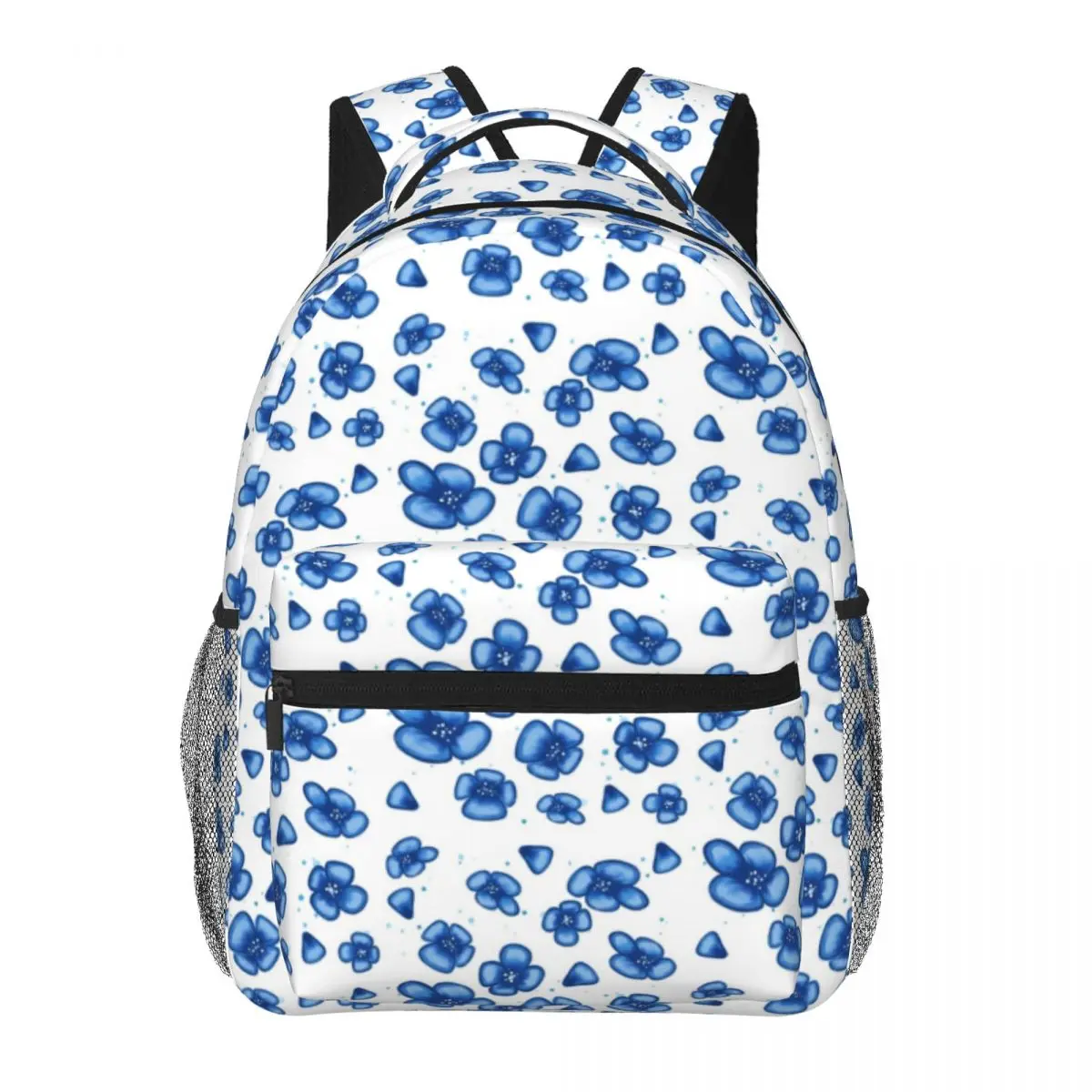 

Blue Hydrangea Flowers Printed Lightweight Casual Schoolbag For School, Outdoor, Shopping, Office 16in