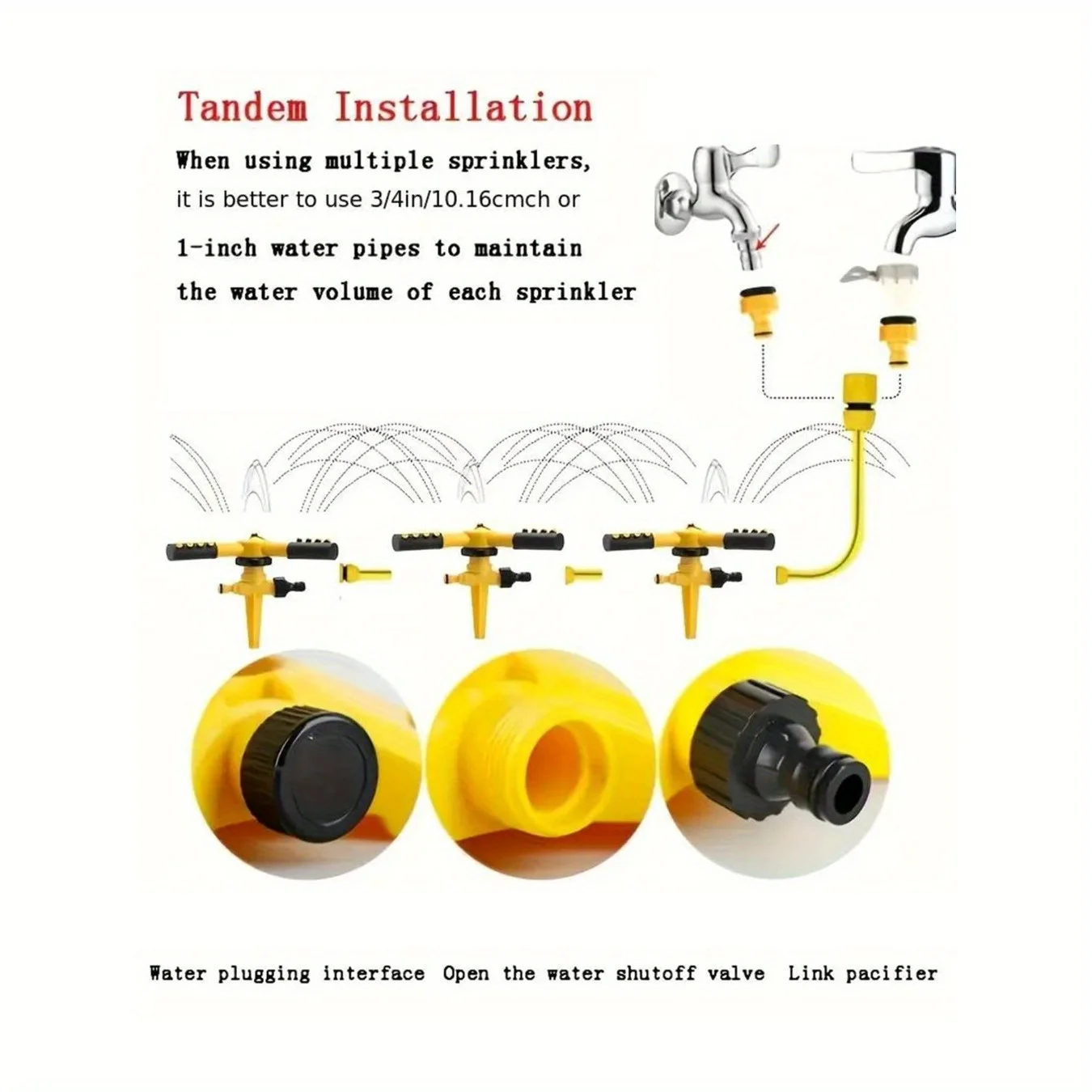 1pc 360° Automatic Rotating Sprinkler Head, Watering Sprinkler Nozzle, Flower Watering Device, Gardening & Lawn Supplies view 6