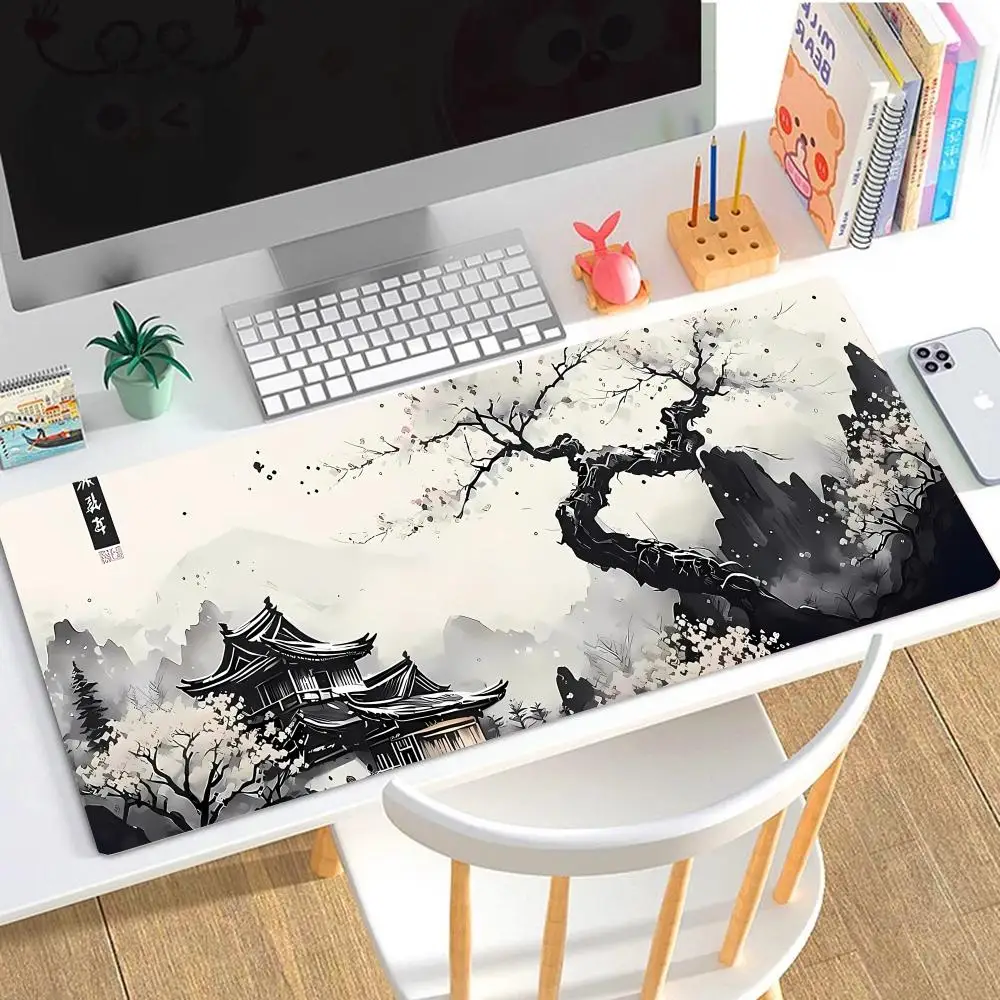 

Mouse Pad sakura landscape desk accessories Mat Gamer Rug Xxl Keyboard Pad 800x300x2MM Desk Mat Office Carpet Gaming Mouse Mats