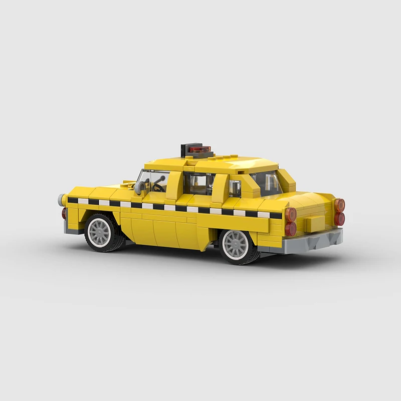 Ville Taxi véhicule voiture de Sport cabine jaune MOC blocs de construction briques supercar course route bricolage jouets éducatifs enfants