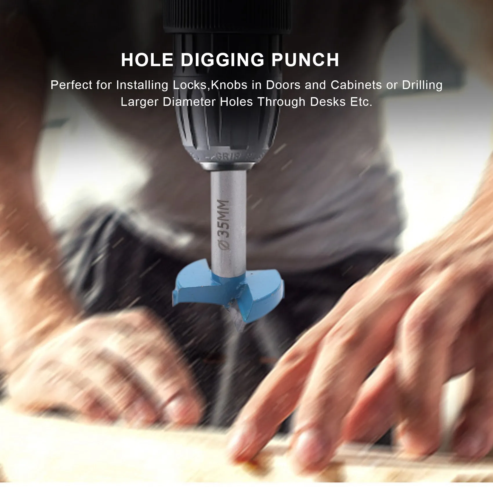 Drill Bits Set for Hinge with Concealed Hinge Boring Jig 2Pcs Wood Cutter Carpenter Woodworking Diy Tools