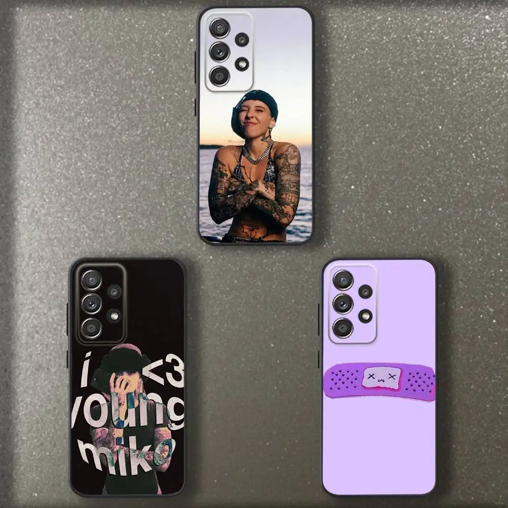 

Y-Youngs Singer Mikos Phone Case For Samsung S 25,24,23,22,30,21,10,9,Ultra,Plus,Lite,FE,4,5 G Soft Black Case