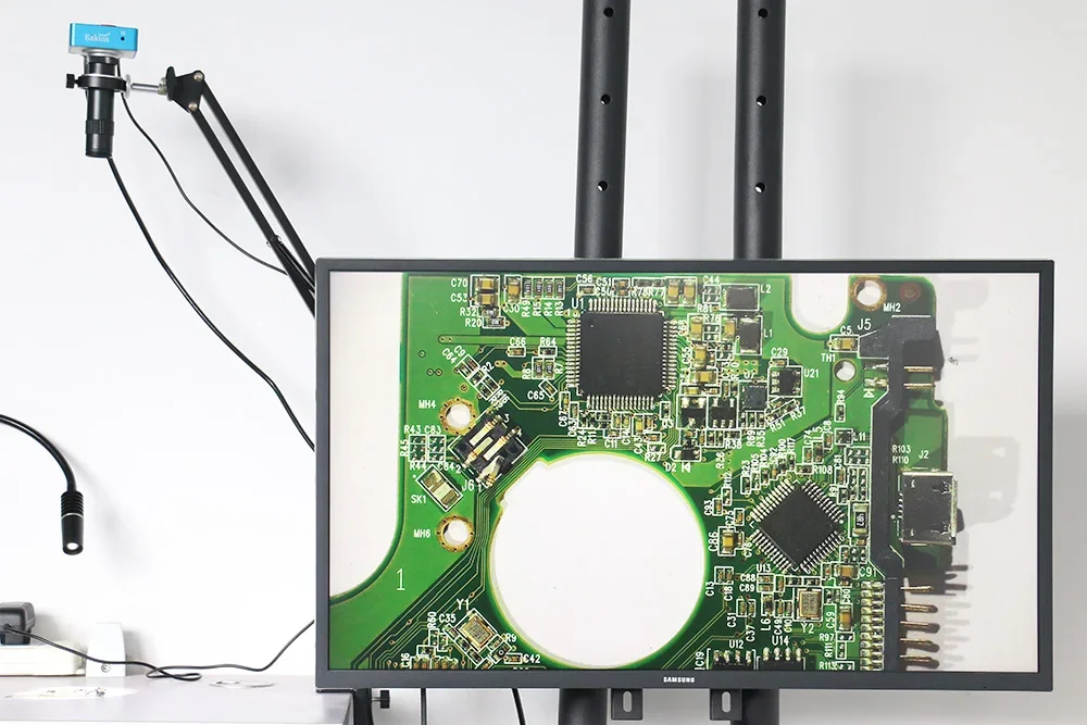 Imagem -06 - Hdmi Usb tf Câmera de Vídeo Eletrônico Microscópio 130x Lente de Visão Ampla para Reparo do Telefone Aquisição de Imagem Igital 4k 1080p 48mp 55mp