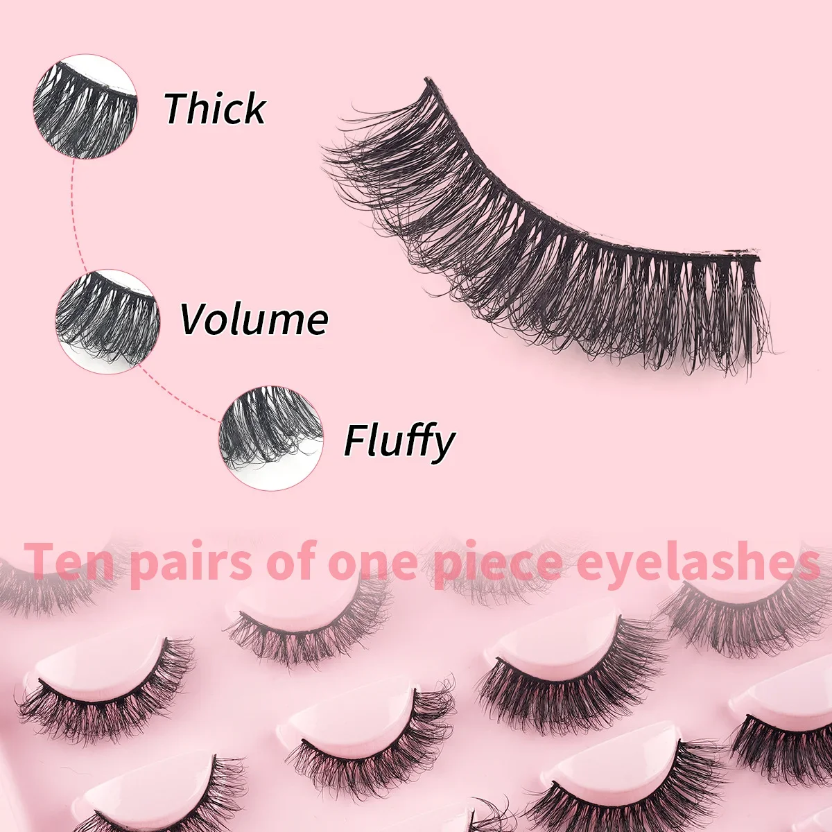10 個 3D ミンクまつげメイクアップまつげふわふわナチュラルロングフェイクまつげフルストライプ再利用可能なつけまつげエクステンション