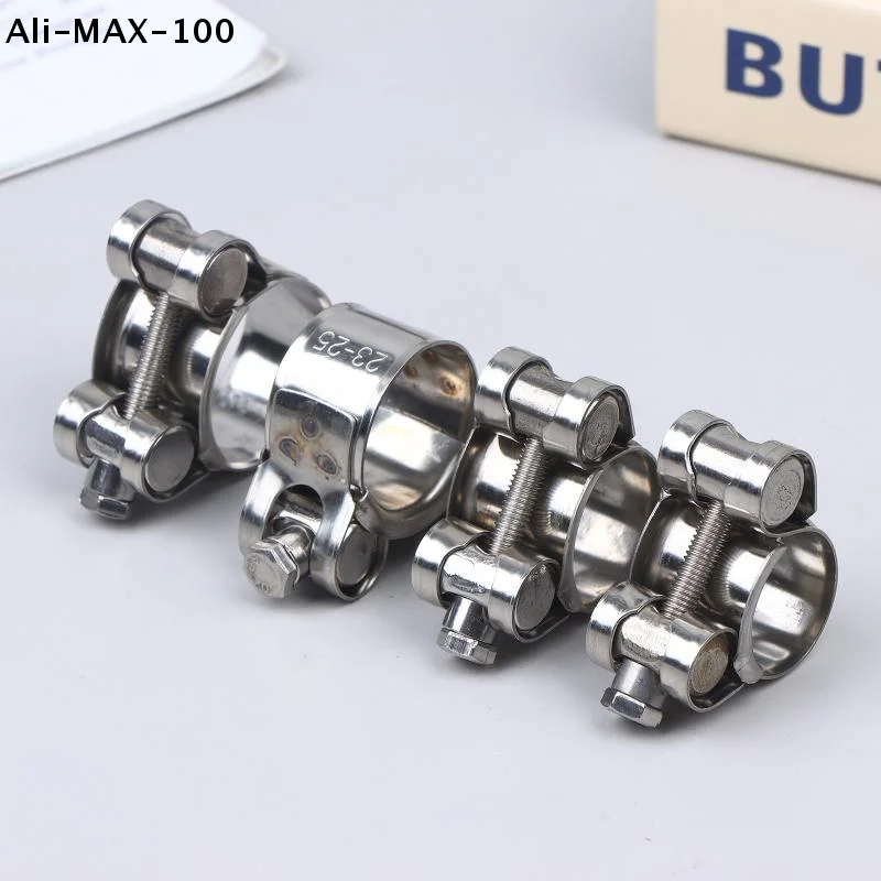 

【AyS】2PCS Stainless Steel Strengthens European Style Hose Clamp Exhaust Circular Air Water Pipe Clip Sealing Welding Repair Tool
