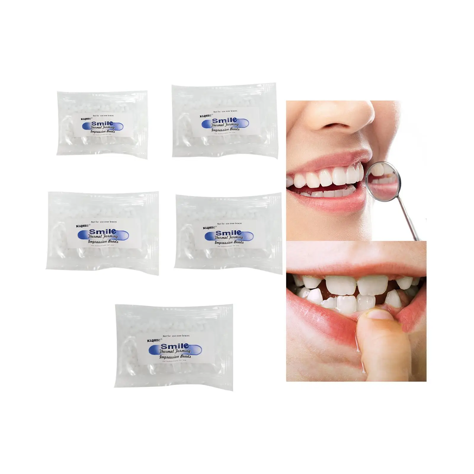 Reemplazo de cuentas de reparación de dientes, herramienta de Cosplay de Halloween, adhesivo para dentadura