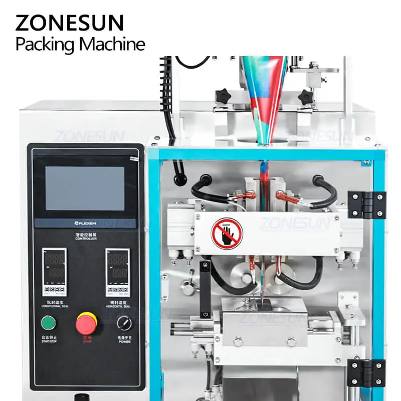 ZONESUN Automatic Granule Packing Machine ZS-FS240KQ Small Sachet Weighing Filling Sealing Packaging Machine VFFS Equipment