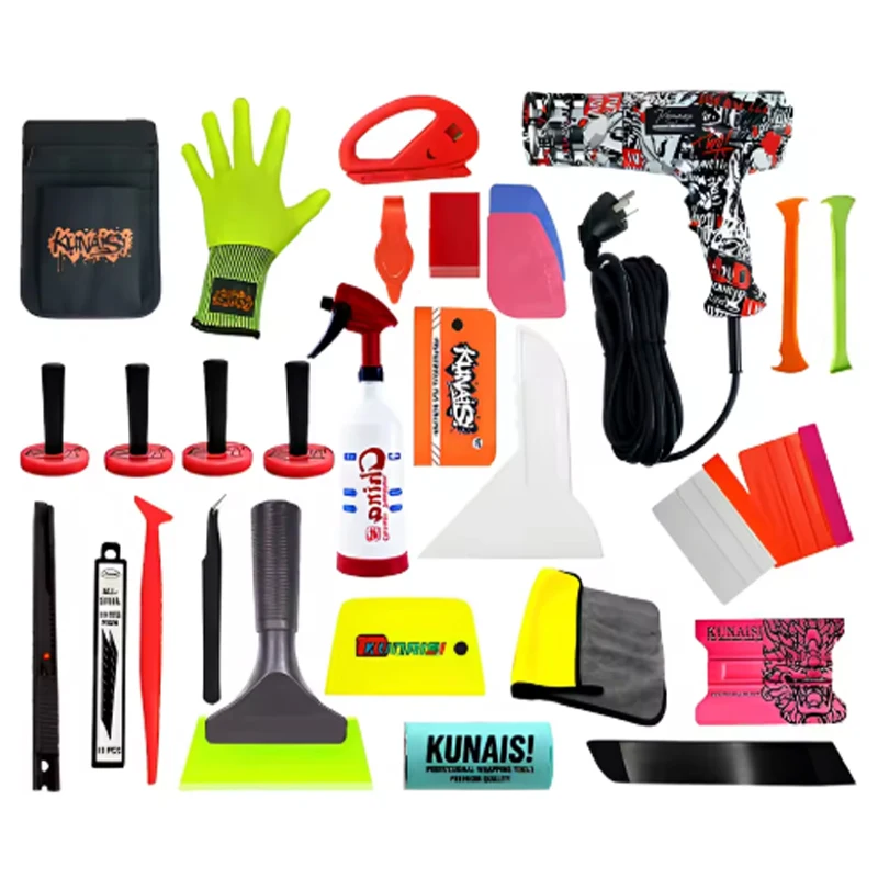 Car Film Tool Set, Professional Installation Tools for Color Change Film & Clear Car Bra, Complete Set of Dedicated Squeegee Too