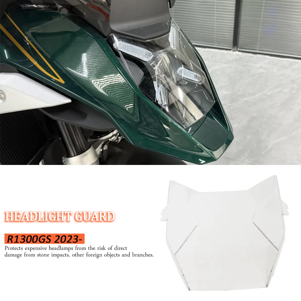 New Motorcycle Headlight Guard Cover Protection Transparent Smoky For BMW R1300GS r1300gs R 1300 GS R1300 GS 2023 2024