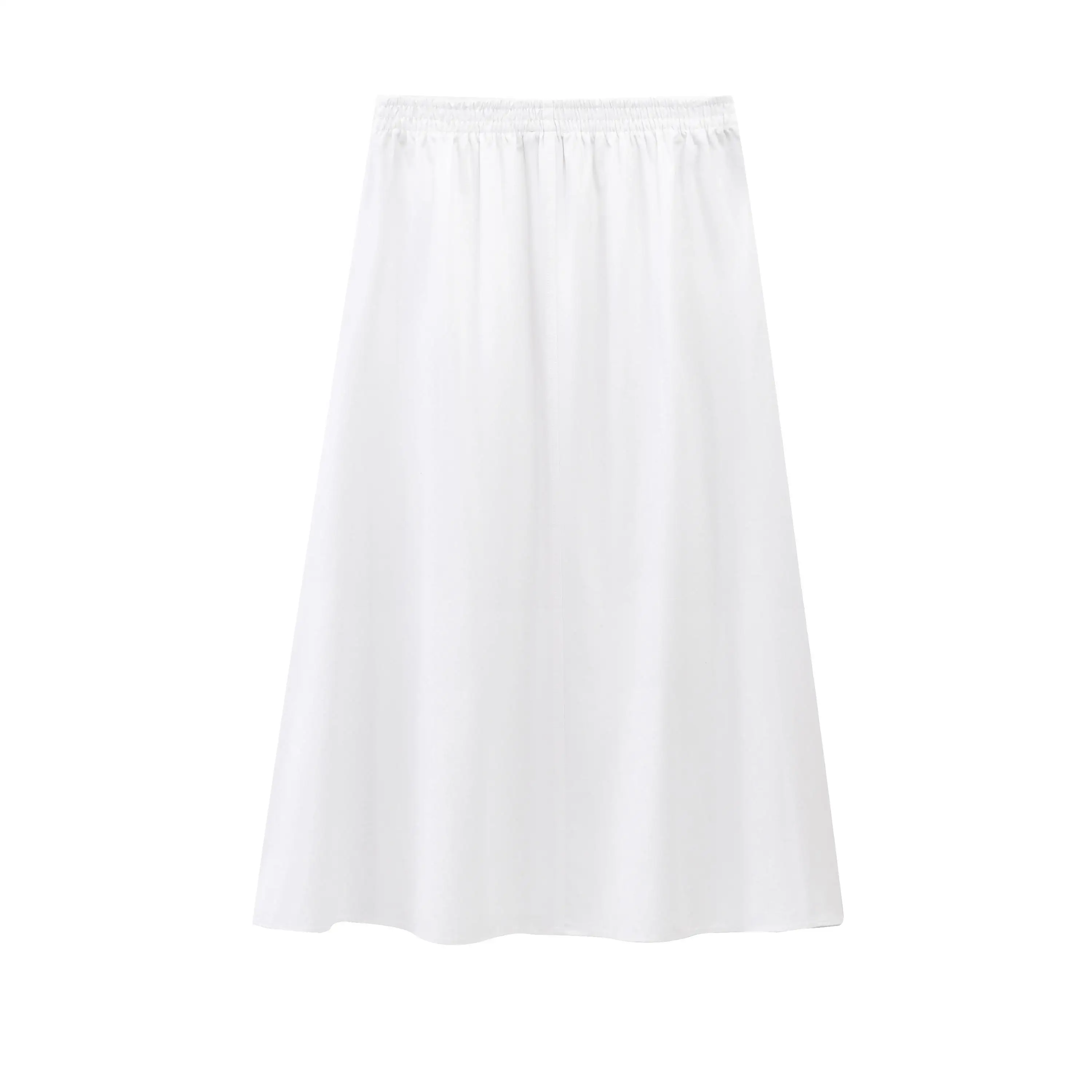 

JNLEAOG женский модный весенний наряд Long Sve круглая хлопково-марлевая блузка с юбкой, комплект с волнистой юбкой-миди, европейский сле