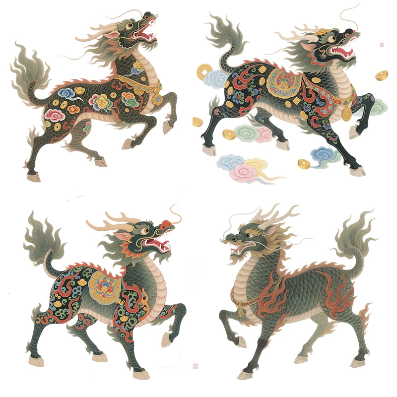 Three Ratels CEE191 running kylin Artistic wall stickers for home decoration car decals