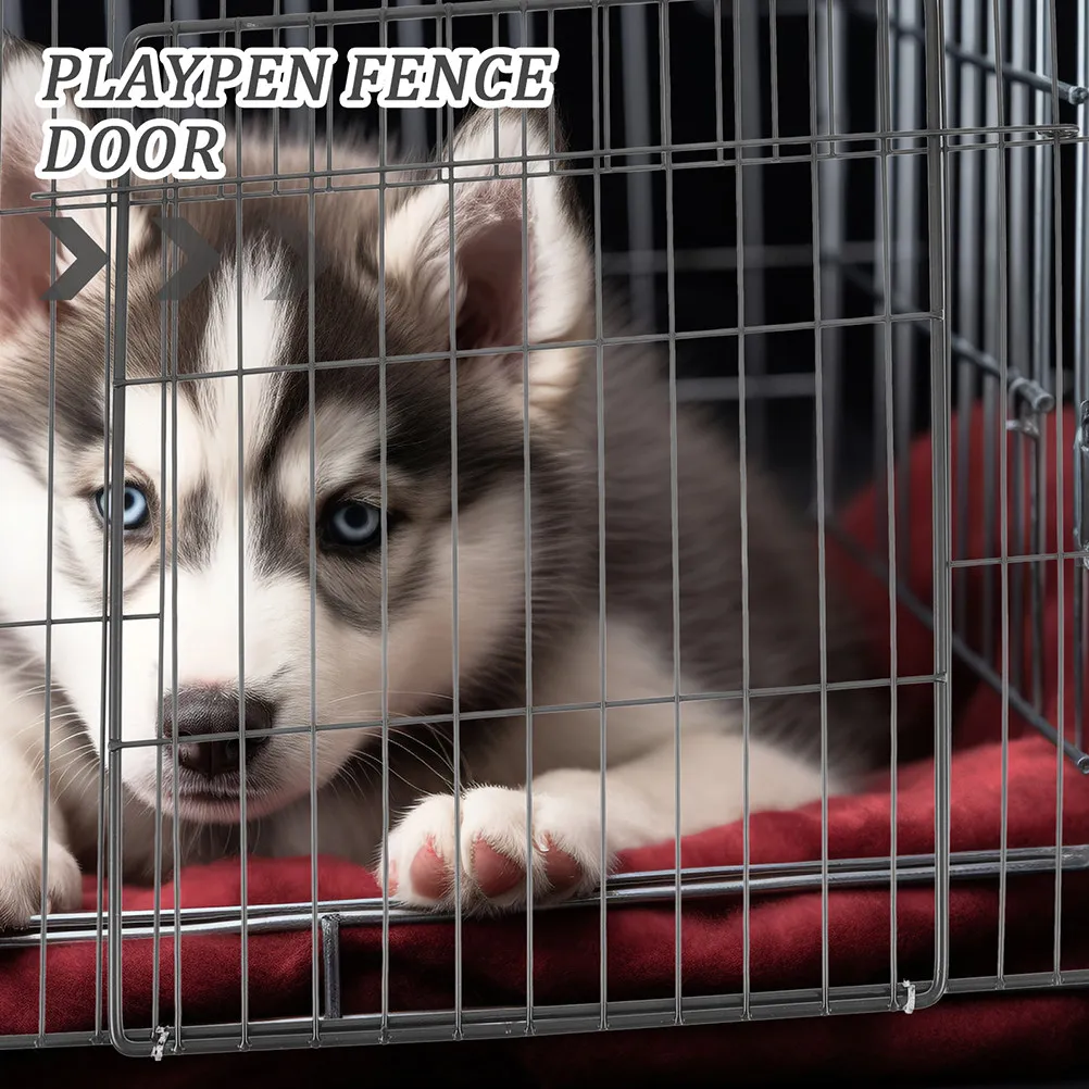 

2Pcs Heavy Duty Wire Cage Door Panel for Cat Cage Dog Crate Rabbit Playpen Multidirectional Installation Pet Fence Door Supplies