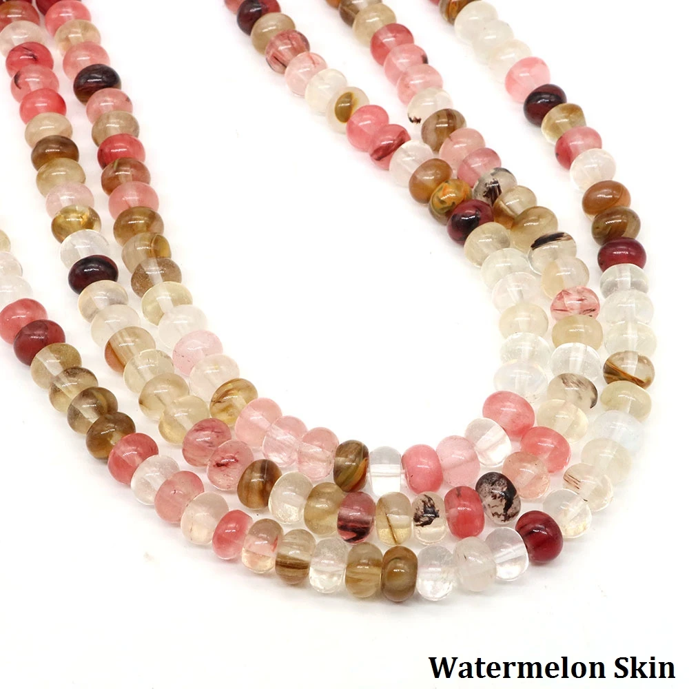 5x8mm Rondelle Vorm Natuursteen Kralen Amethist Agaat Jades Quartz Platte Ronde Spacer Bead Voor Sieraden Maken DIY Armbanden