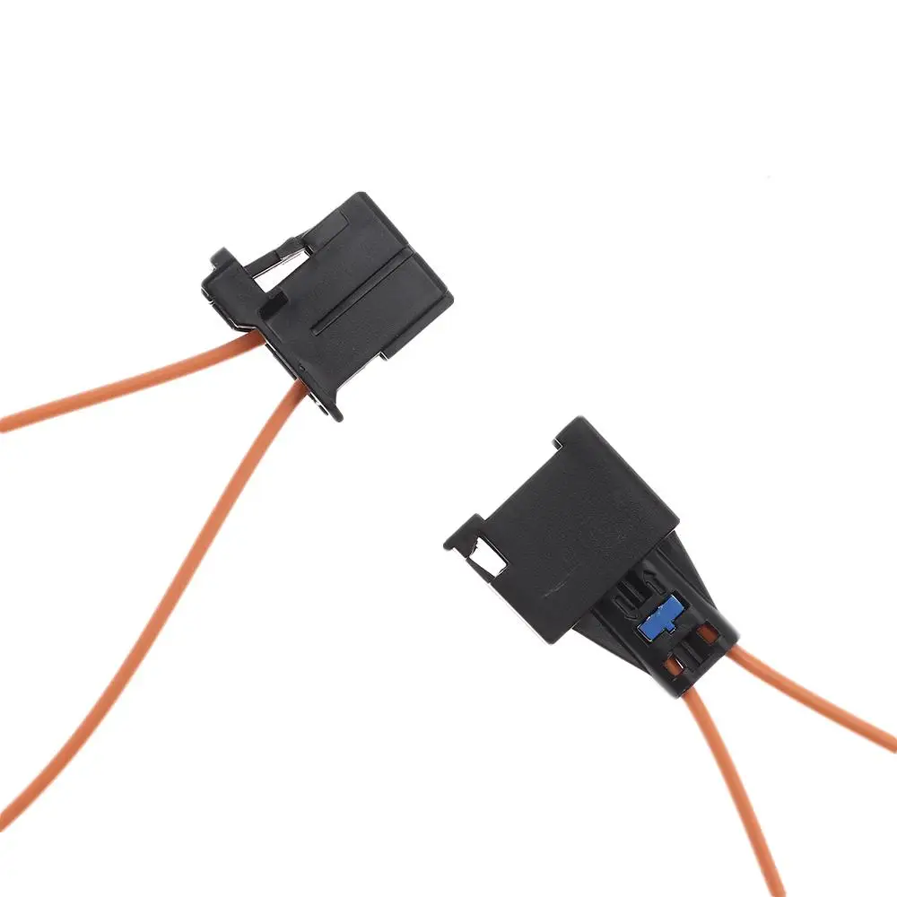 2pcs Car Accessories Black Fiber Optic Test Loop ABS Orange Bypass Loop Male and Female Adapter Connector for Mercedes-Benz