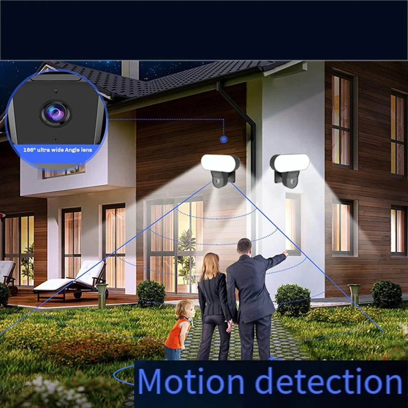 A73T Tuya Wifi 카메라 정원 벽 램프 보안 카메라 야외 IP65 PIR 스마트 감지 센서 라이트 알람