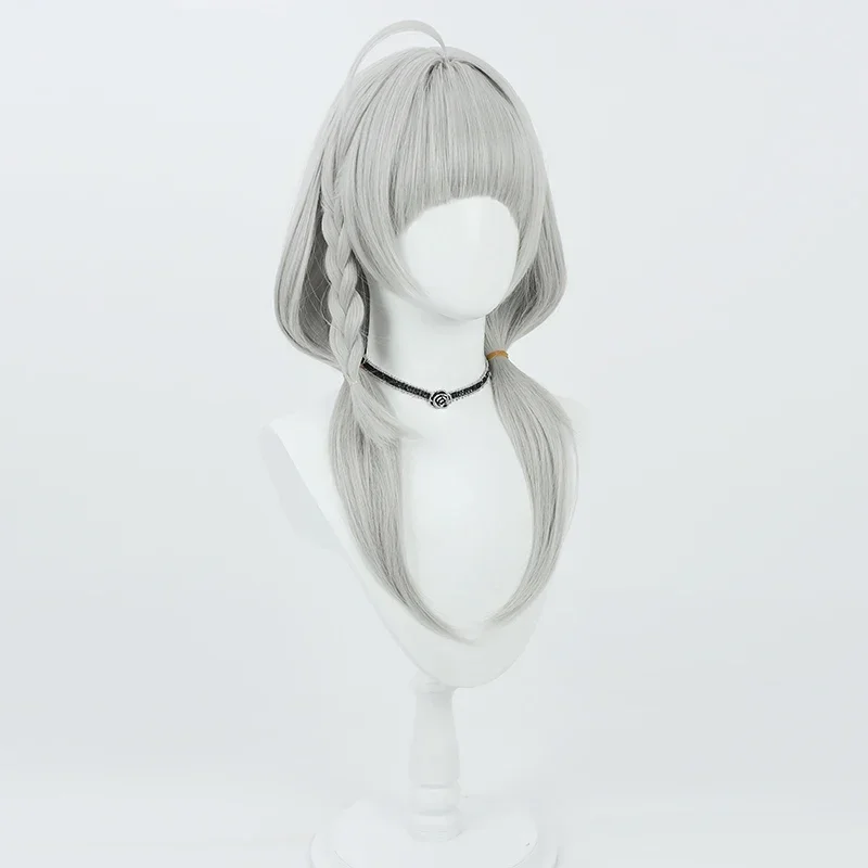 Murasaki Shion Cosplay Wig VTuber Hololive Gray Short Synthetic Hair Heat Resistant Role Play Halloween Costume Party