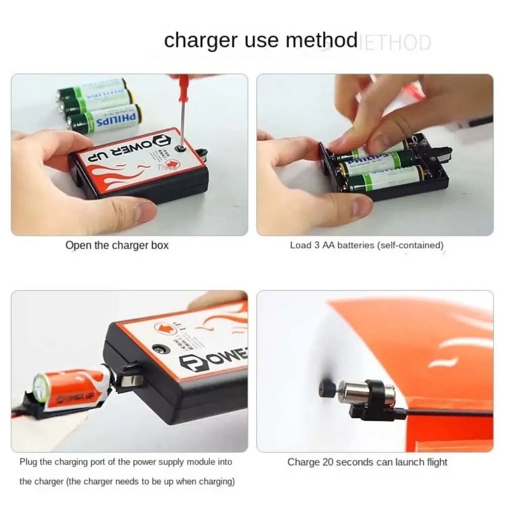 Handwerpend vliegtuig Elektrisch model Vliegen Ontwikkelen Cognitie Vouwpapier Vliegtuig Educatief Motor Power Papieren vliegtuig
