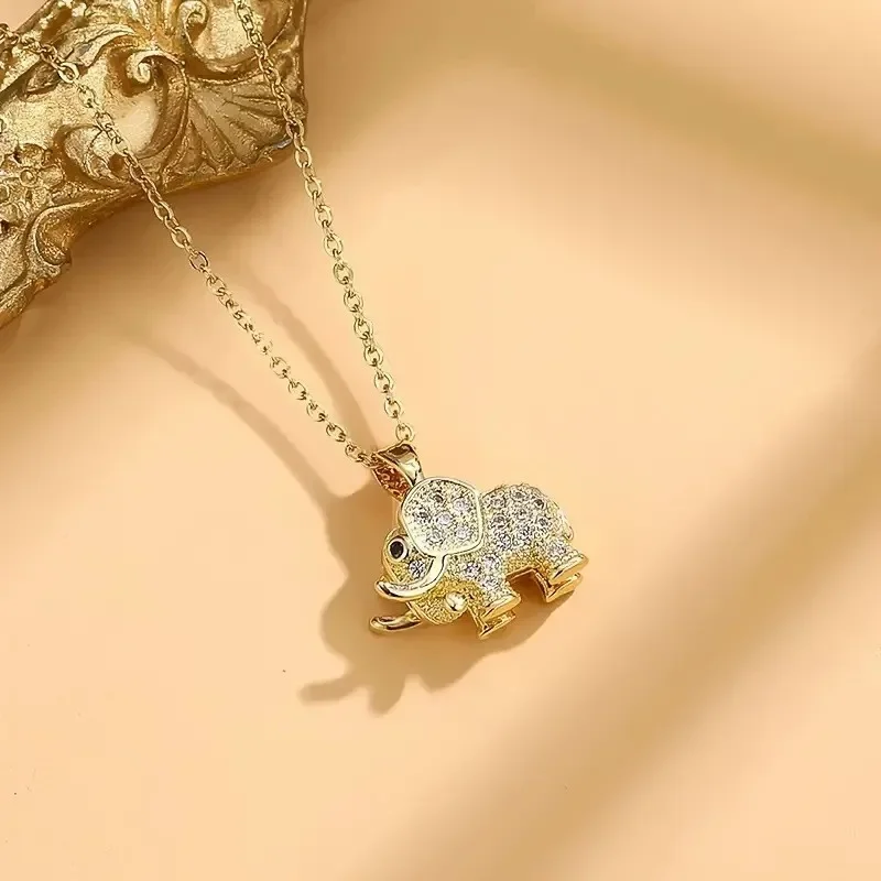 

The 2025 Auspicious Elephant Titanium Steel Necklace is timeless, simple, fashionable, elegant and versatile