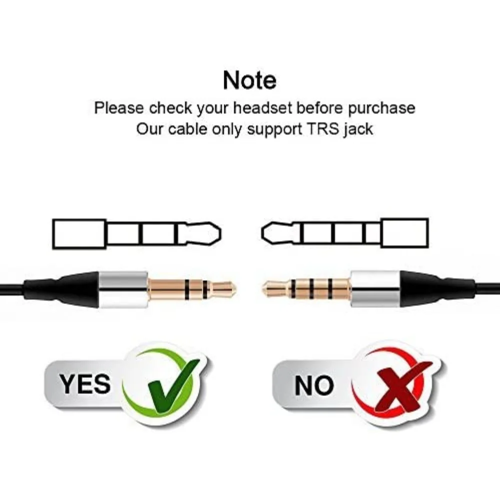 Nku Headset Converter Adapter RJ9 4P4C To 3.5mm Jack Headphone Microphone Splitter Cable for Telephone Desking Office Phones