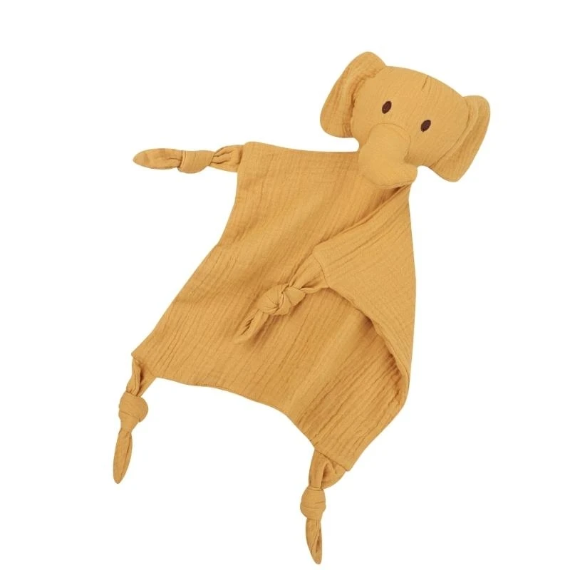 

R66D Gentle and Soft Infant Comforter Blanket Breathable Soother Doll Toy Infants Mood Soothing Towel for Sleep Travel Daily