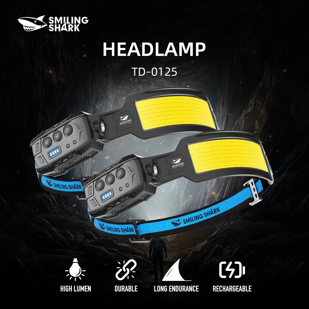 

Фара Smilingshark TD-0125, 2 светодиодных налобных фонаря и супер яркий налобный фонарь, сверхлегкий налобный фонарь для кемпинга, рыбалки