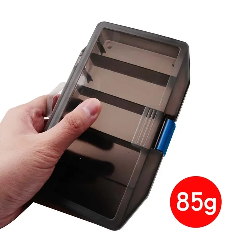 High Strength 17.5*10*3cm with 5 Compartments Transparent Visible Plastic Fishing Lure Box Fishing Tackle Box