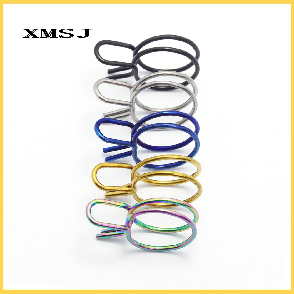 XMSJ Upper Pump Tubing Air Filter Waste Oil Pipe Fuel Line Spring Clips Clamps Sealing Hose Motorcycle Clips Clamp 4pcs
