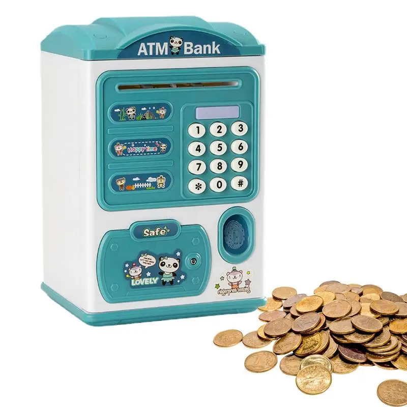 

Savings Box Automatic Electric Piggy Bank Large Capacity Coin Bank with Password ATM machine Money Saving Box for kids gift