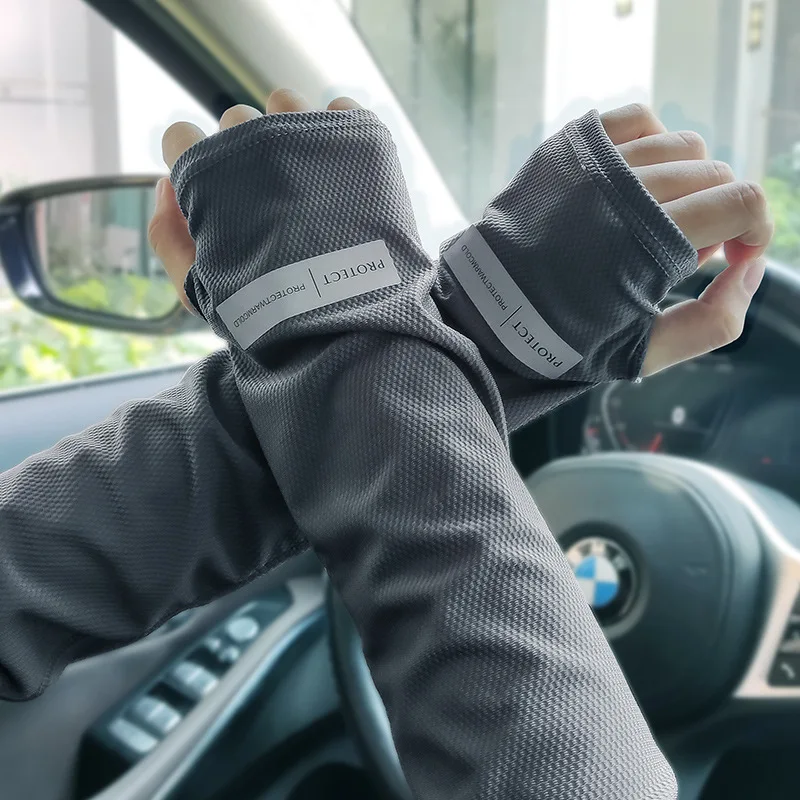 Couvre-bras de cyclisme à manches longues pour hommes, couvre-bras Ice InjDriving, protection UV, Cool Muff Neck, été