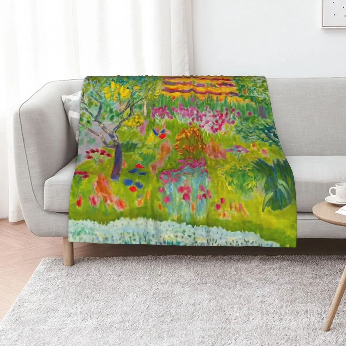 

Pierre Bonnard Garden, 1935 Throw Blanket Decorative Sofas Beautifuls Multi-Purpose Bed linens Blankets