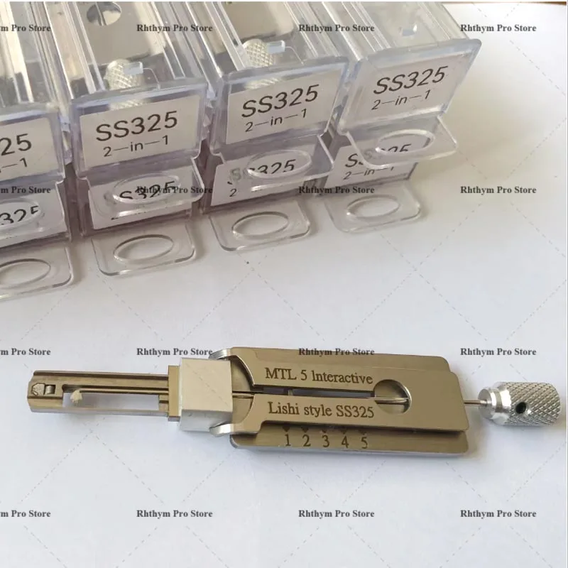 

1PCS Mtl 5 Interactive Lishi Style Ss325 2-in-1 Civil Lock Pick Professional Locksmith Tools, Dedicated Opening Tool Ganzua