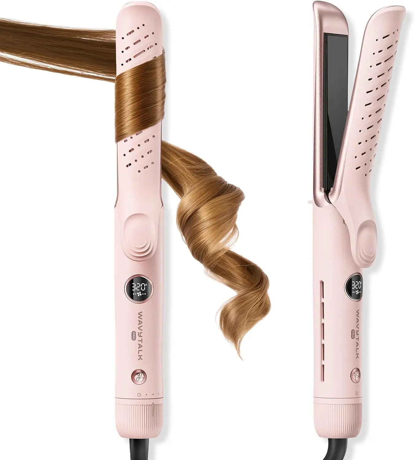 

2-in-1 Airflow Styler: Curl and Straighten with Cool Air, Adjustable Heat for All Hair Types