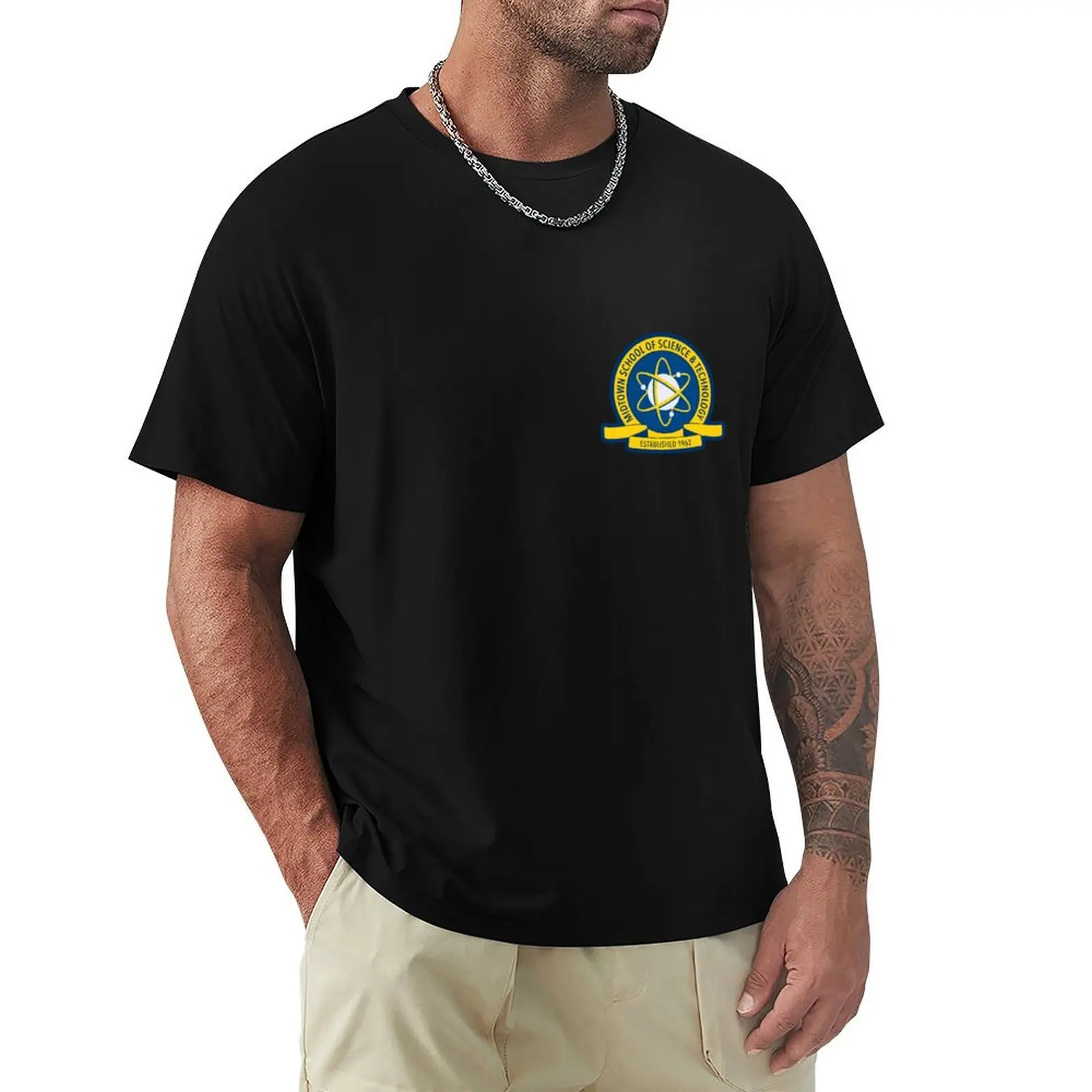 Midtown School of Science and Technology Emblem T-Shirt Active Sports Short Sleeve Cotton Shirt