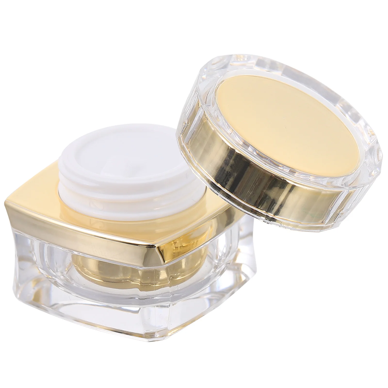 

1Pcs Cream Bottle Small Storage Container Reusable Acrylic Cosmetics Holder Travel Lotion Holder Leak-Proof Sample Case