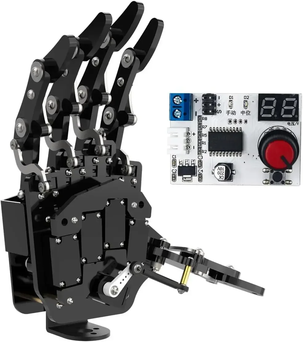 

Robot Hand Five Fingers Solely Movement Bionic Robot Mechanical Arm DIY - Right Hand with Servo Tester