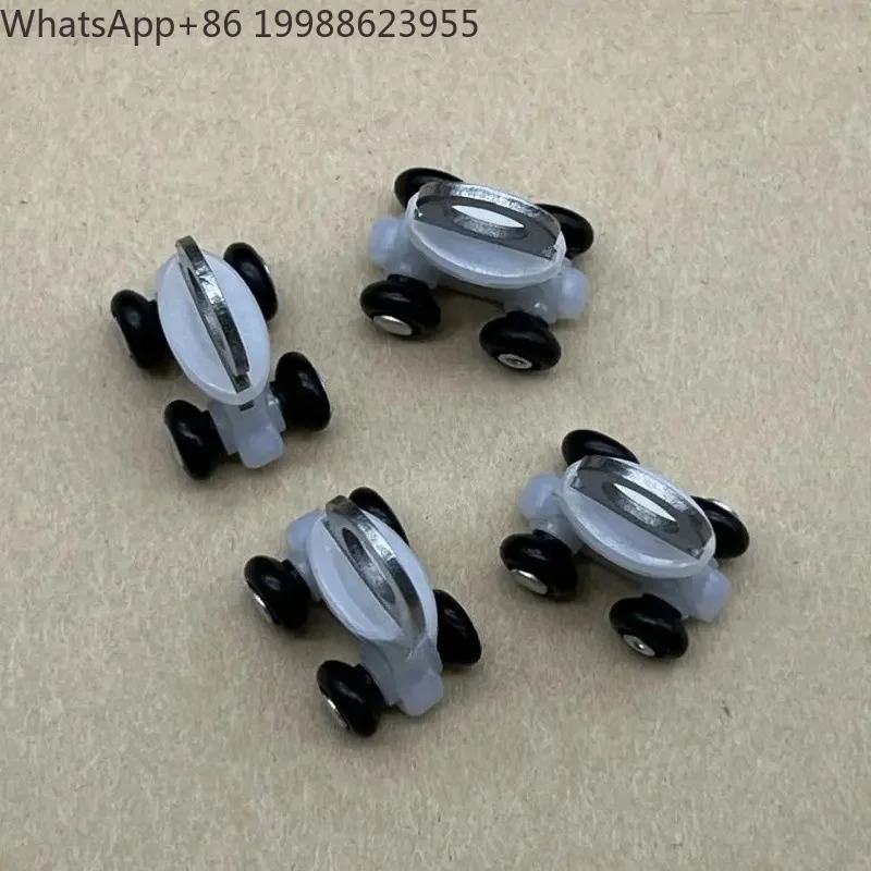 40pcs stainless steel old-fashioned curtain track pulleys curtain pulleys straight track rollers hooks hardware accessories