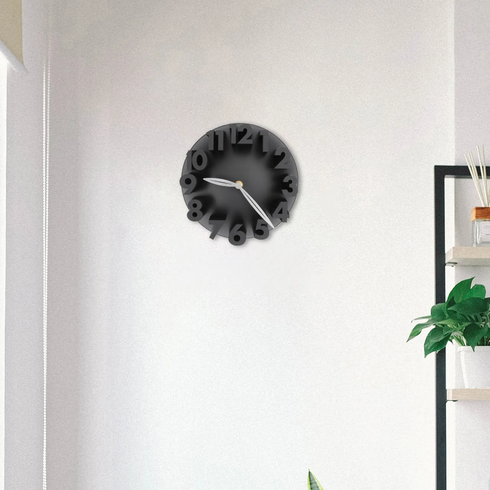 Digital Wall Clock White Modern Creative Mute Household Decorative Wall Clock Living Room Bedroom Study Office Fashion Chic