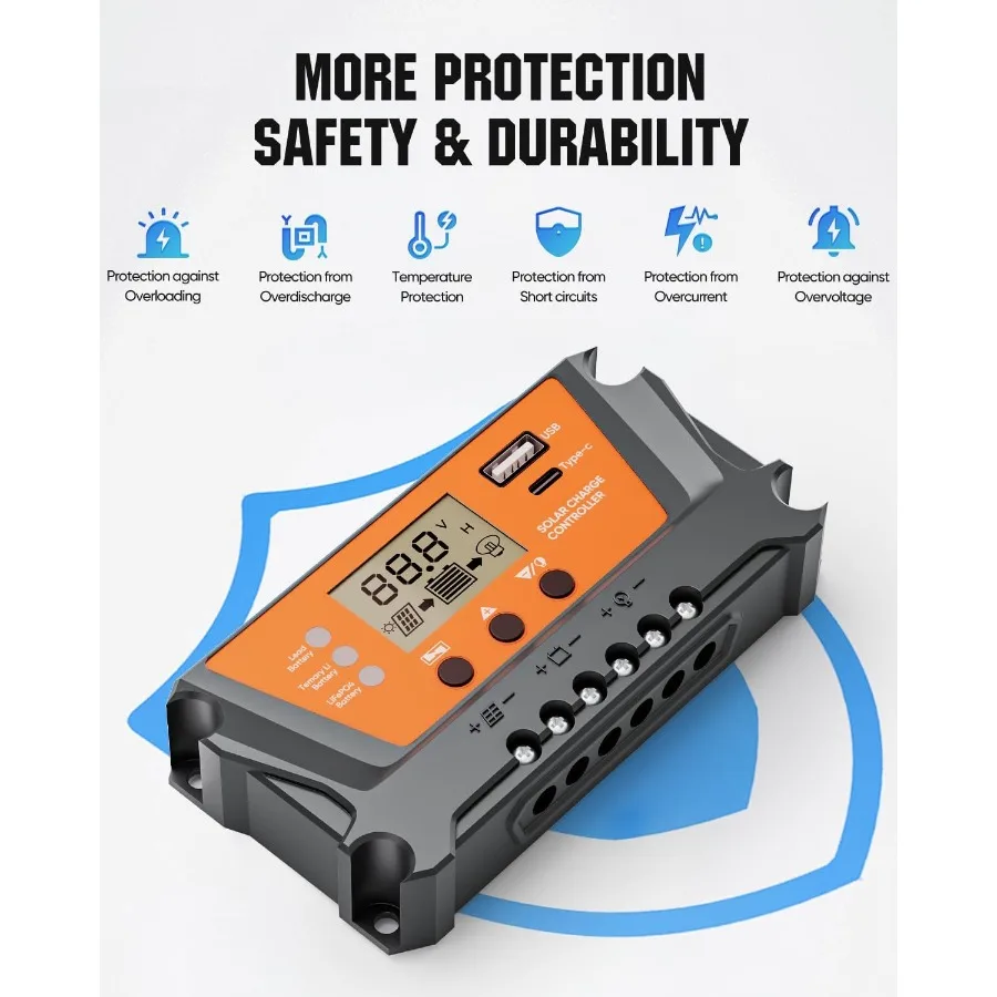 18BB 200 واط 12 فولت 24 فولت مجموعة اللوحة الشمسية مع 2 قطعة 100 واط NType لوحات 30A PWM جهاز التحكم في الشحن YBranch كابلات ZBrackets ل RV تخييم