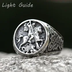 NEW Men's 316L stainless steel ring Special Design knight fashion Ring For Men Chic Fancy Halloween Jewelry free shipping